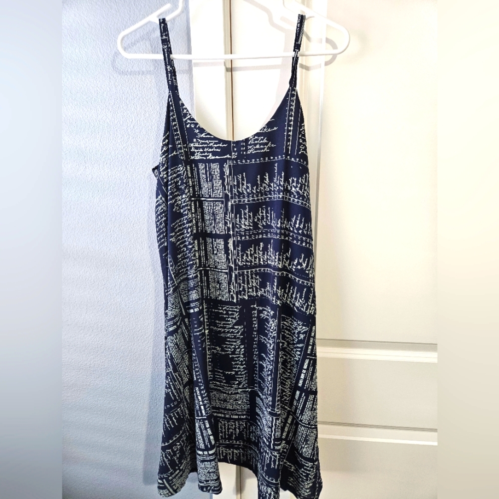 Navy Blue Kaulua'e Swing Dress Size M